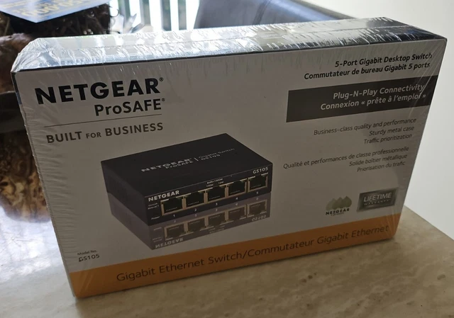 NETGEAR ProSafe GS105 5 Port Gigabit Desktop Switch