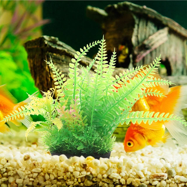 Herbe Artificielle Bleue Fluorescente Pour Aquarium - Plastique Haute Qualité - 10cm De Haut - Décoration