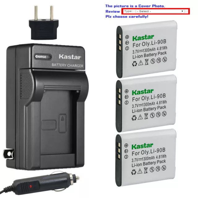 Kastar Battery AC Charger for Ricoh DB-110 DB110 & Ricoh WG-6 Digital Camera