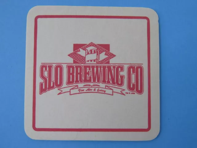 Beer Bar Coaster ~ SLO = SAN LUIS OBISPO Brewing Co ~ CALIFORNIA Craft Brewery