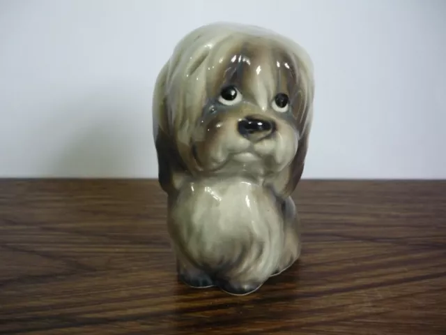 Collectable Vintage Long Haired Maltese Shih Tzu Puppy Dog Figurine Ornament 2