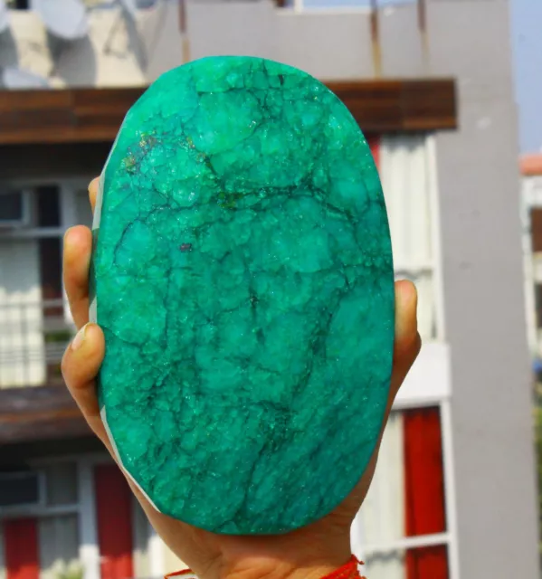 5000 Ct/1 KG New Year Offer Natural Green Emerald Oval Cut Certified Gemstone PJ