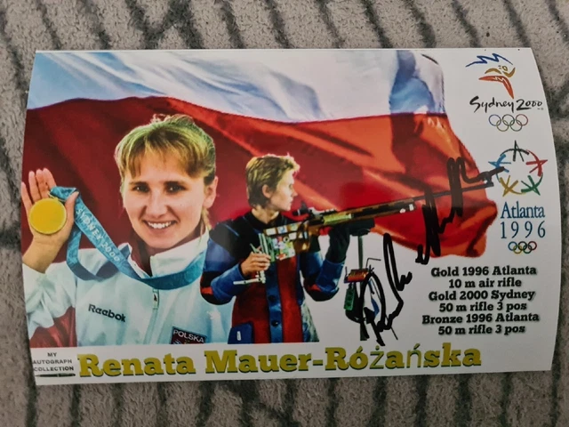Renata Mauer-Różańska (POL) Sportschütze 1.OS 1996 Atlanta 1.OS 2000 Sydney Sign