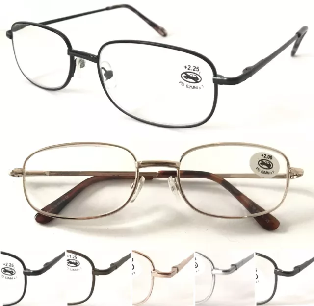 L39 Classic Metal Reading Glasses Spring Hinge Simple Bridge Comfortable to wear