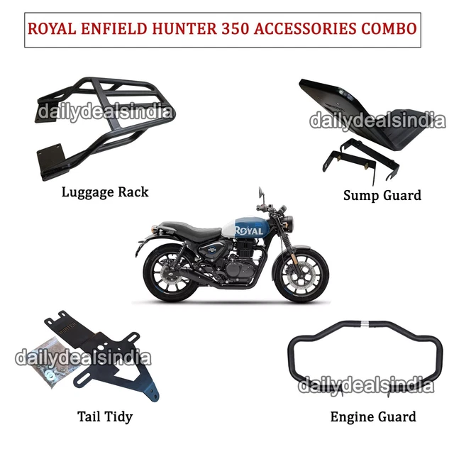 ROYAL ENFIELD &LUGGAGE Rack, Tail Tidy, Sumpguard & Bar End Mirrors
