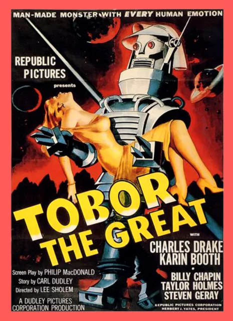 A3 - Tobor The Great Sci Fi Movie Home Wall Posters Retro Art #10