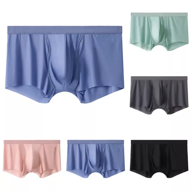 MEN'S UNDERWEAR ICE Silk Flat Corner Underwear Thin Breathable ...