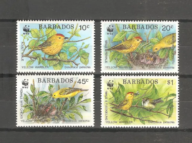 Vögel WWF 1991 Barbados 770/773 postfrisch