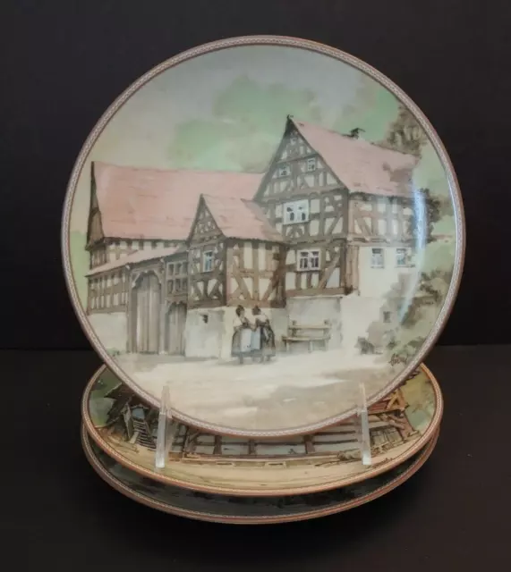 Konigszelt Bayern German Collector Plates Karl Bedal Half-Timbered Houses 1980s