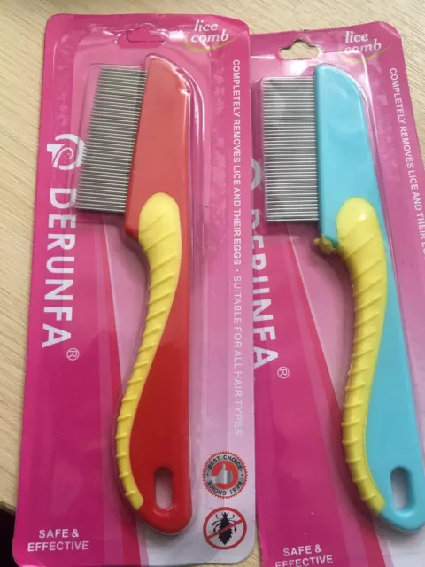 QUALITY EXTRA FINE NIT HAIR COMB Head Lice/Eggs & Larvae Removal Comfort Handle