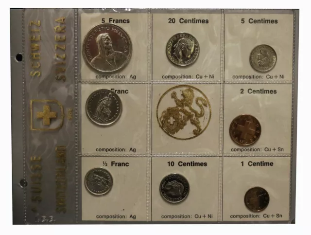 1966 Suisse - Série Numismatique De 8 Monnaies En Emballage Scellé MF69890