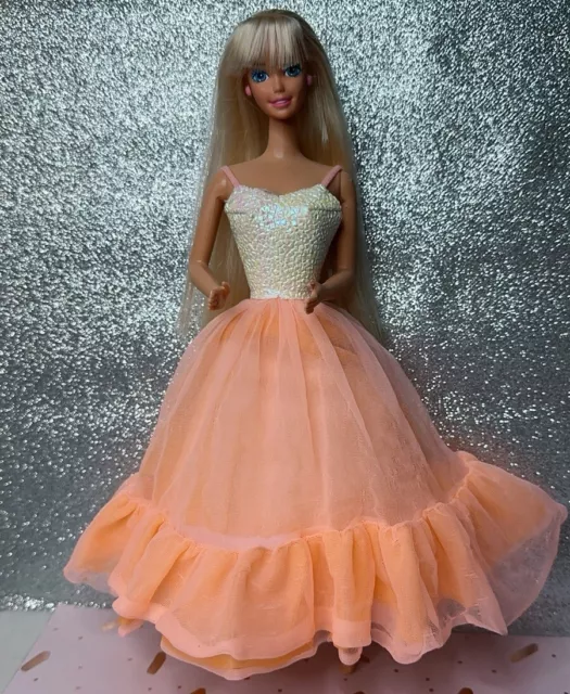 Barbie Doll Wearing Peaches N Cream Dress