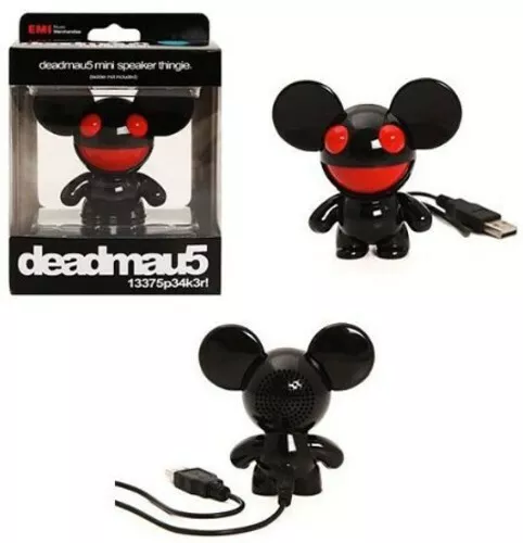 Deadmau5 Mini Black & Red Collectible Speaker for Phones, iPhone, Mp3, BOXED