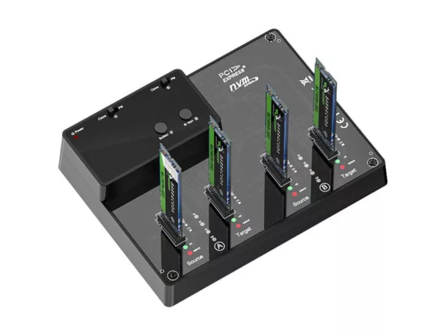 DOCK DOCKING STATION POUR 4 SSD M2 NVMe - AVEC FONCTION CLONAGE - USB3.2 10G