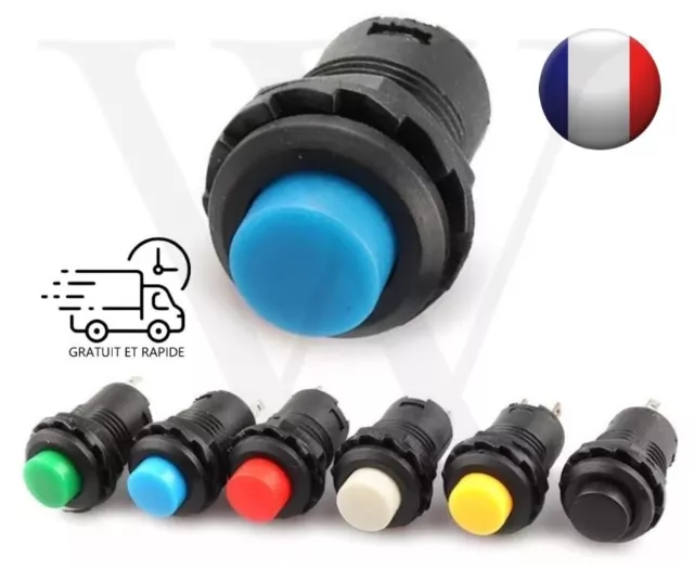 VISSQH 14pcs Mini Bouton Poussoir Interrupteur, 12mm Bouton