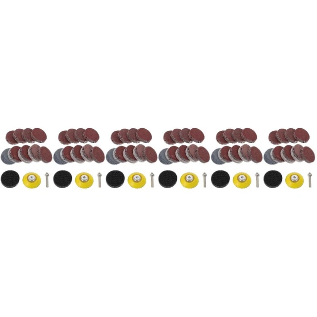 6 Sets Sticky Sandpaper Sanding Disc Set Adhesive Backed Sandpaper Sand Tray