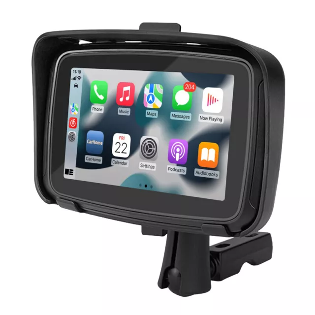 5 "IPS-Touchscreen Tragbarer Motorrad-Navigator Drahtlos CarPlay Wasserdicht po