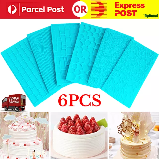 6pcs/set Tree Bark Pattern Fondant Cake Mould Baking Chocolate Mold Decor Craft