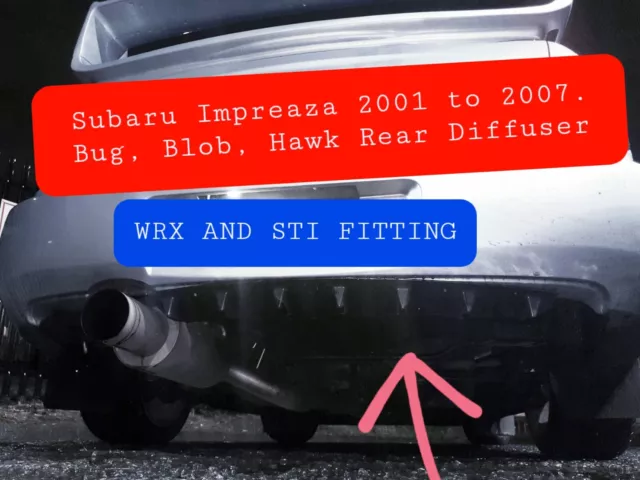 HT Autos Two-Piece Rear Diffuser 2002-2007 WRX/STI Sedan 