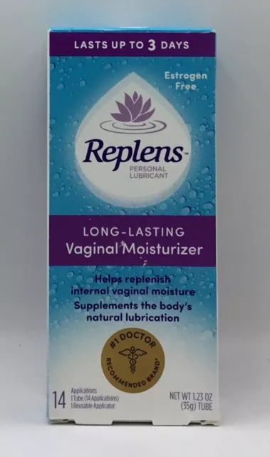 Replens Long Lasting Vaginal Moisturizer 14 Applications 35g Tube Exp 5/01/24