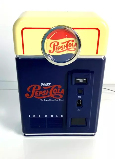Vintage Pepsi Cola Ice Cold Vending Machine AM FM Radio 1998 Works