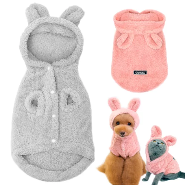 Pijamas para perros pequeños y gato Invierno Lana Ropa Monos Suéter Suave&Cómodo