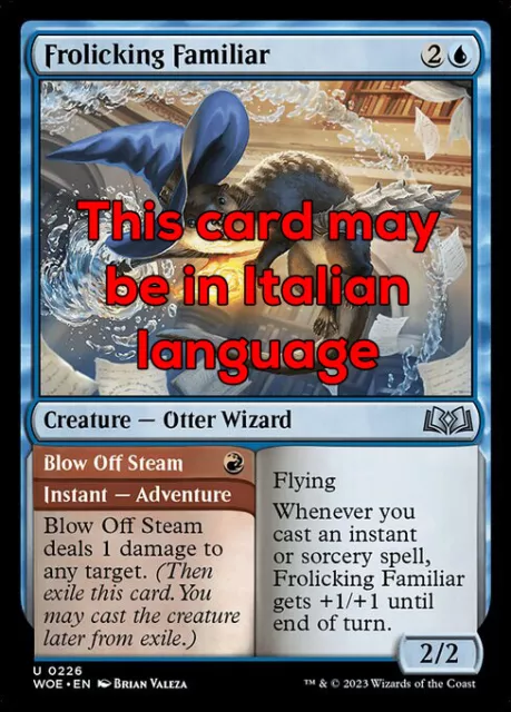 MTG 4x FROLICKING FAMILIAR EXC - FAMIGLIO GIOCHERELLONE 226 - WOE - MAGIC