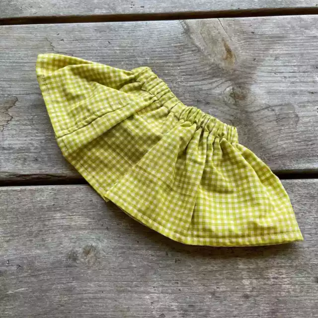 Trendy Ties Girls Skirt Size 6-9 Months Lime Green Gingham Bow Skirt Twirly 3
