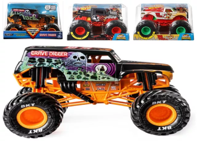 Hot Wheels Metal Monster Jam Grave Digger 1:24 Scale Diecast Car 3+ Toy Race