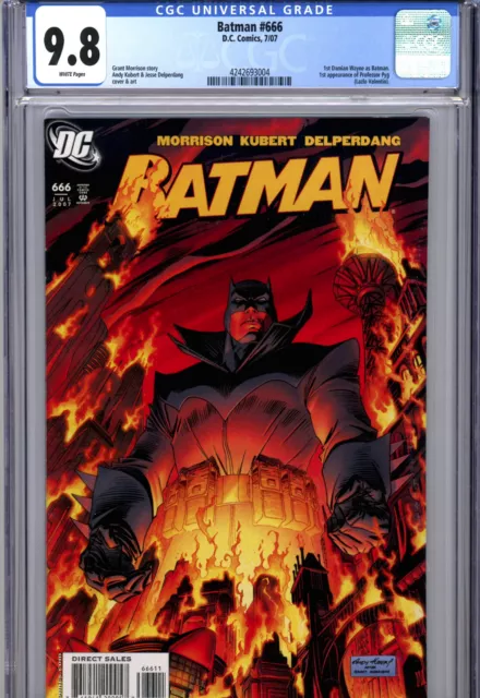 Batman #666 (2007) DC CGC 9.8 White 1st App. of Damian Wayne Batman & Prof. Pyg!