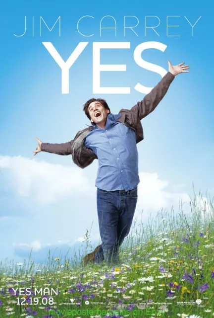 YES MAN MOVIE POSTER Original DS 27x40 One Sheet Advance Style JIM CARREY