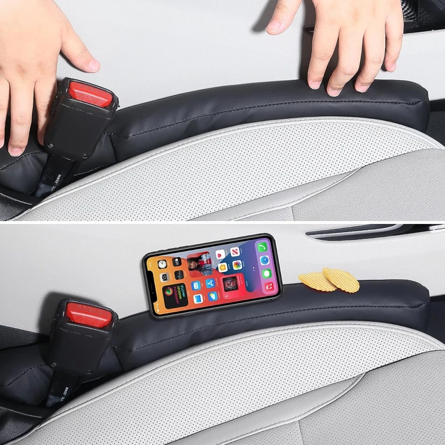 VAWIT Leather Car Seat Gap Filler Universal Fit Organizer for Most Cars Trucks S