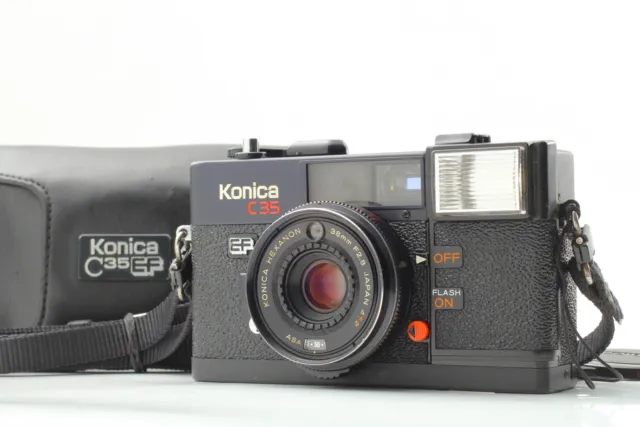 [Near MINT/Meter Works]  Konica C35 EF 35mm Point & Shoot Film Camera From JAPAN