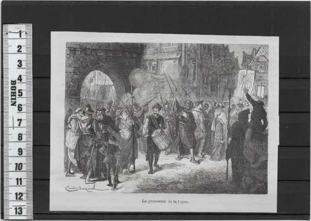 G5 / Fine Engraving 19 Eme / The Procession Of The League