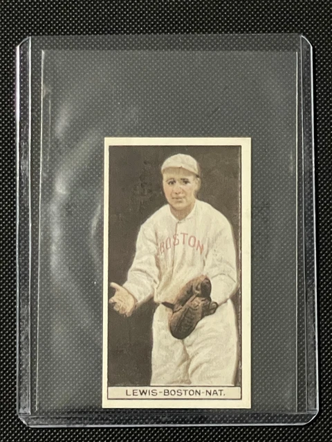 lewis boston 1912 tobacco card Replica Irving #T-207 NL Rarest Of The 200 Cards Lewis 1912 Tobacco Card T207