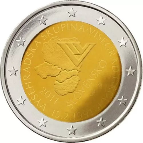 Slovakije  2011  2 euro commemo   Viségrad Groep     UNC uit de rol !!!