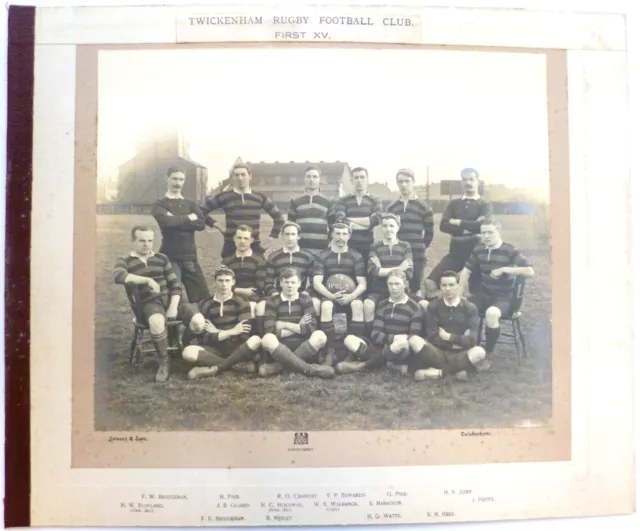 Original Twickenham Rugby Football Club Team Photograph 1904-05