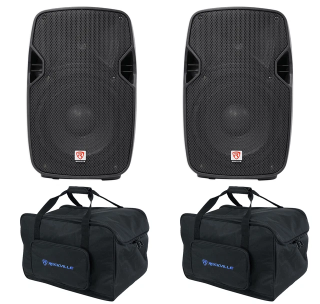 (2) ROCKVILLE SPGN104 10" 1600W DJ PA Speakers 8Ohm+Weather proof