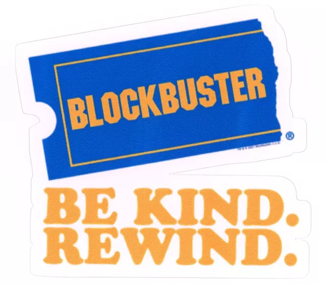 Blockbuster Be Kind. Rewind. Logo Sticker (Reproduction)