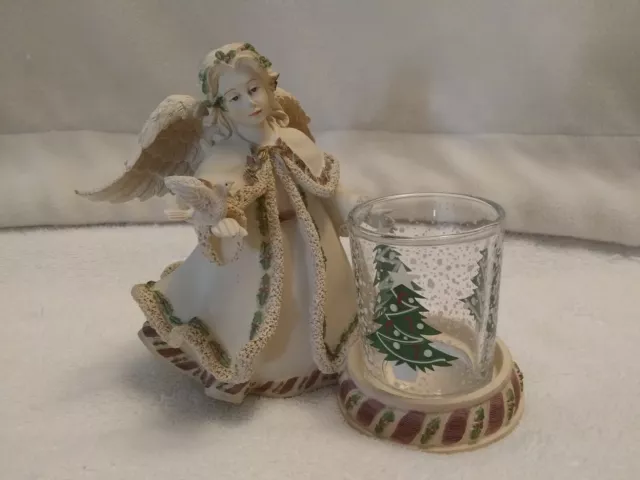 Sarah's Angels Jacquie Figurine With Votive Candle Holder 2002 MindSpring #30850