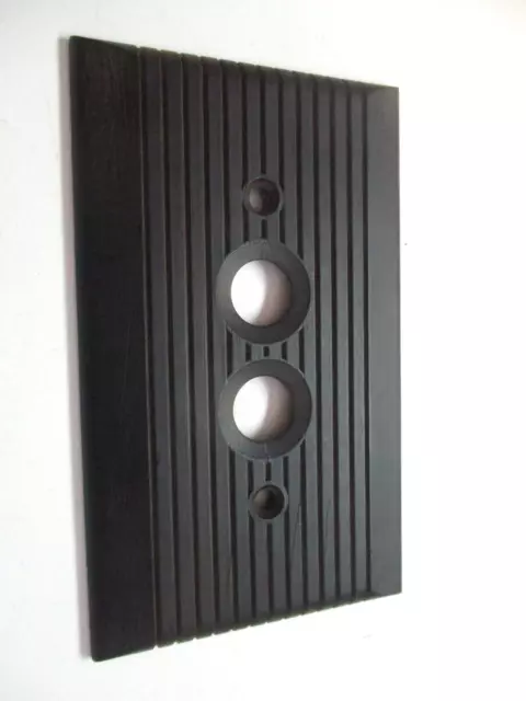 Monowatt GE USA Ribbed Lines Brown Bakelite Push Switch Plate Wall Box Cover Vtg 2