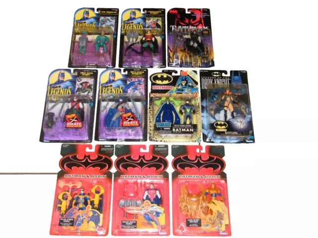 10 Vintage BATMAN Legends ROBIN Mission Dark Knight Sealed MOC Figure Lot KENNER