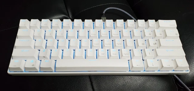 ROYAL KLUDGE RK61 RGB White Mechanical Keyboard | Brown Switches £24.19