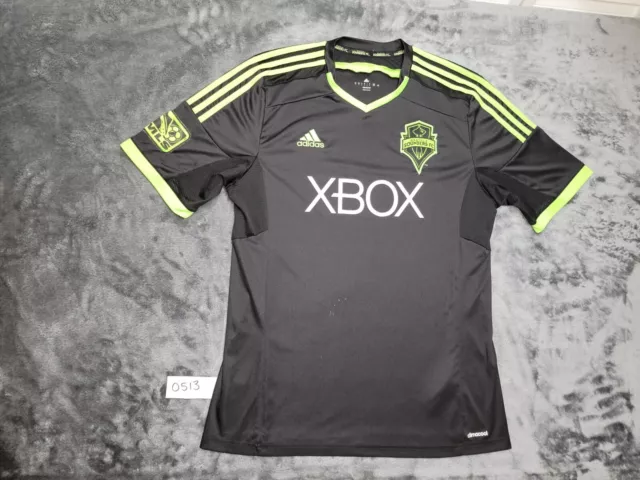 Adidas Seattle Sounders Climacool Jersey 2015 Pitch Black MLS Soccer Mens Large