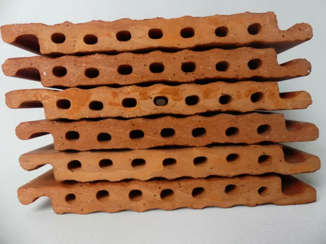 6 Tonziegel 12cm Strangfalz Bruthülsen Niströhren Wildbiene Insektenhotel Ziegel