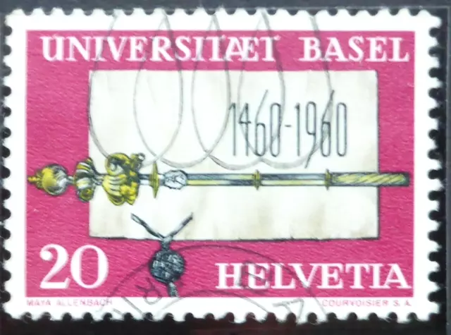 Schweiz 1960, Mi 693, Universität Basel, gestempelt