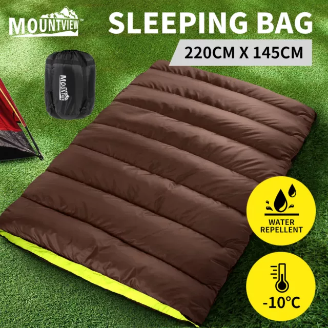 Mountview Double Sleeping Bag Bags Outdoor Camping Hiking Thermal -10℃ Tent Sack