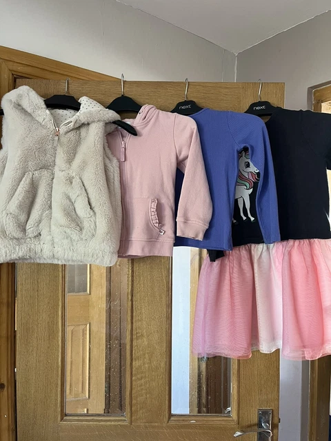 Pacchetto vestiti bambina età 4-5 anni abito, cappotto, t-shirt - 4 articoli H&M e successivi