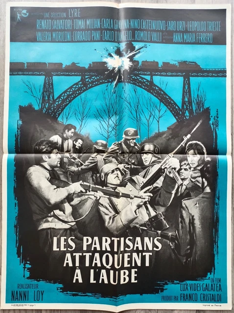 Les Partisans Attaquent À L'aube/Affiche Originale 60X80 Cm/Guerre/R. Salvatori