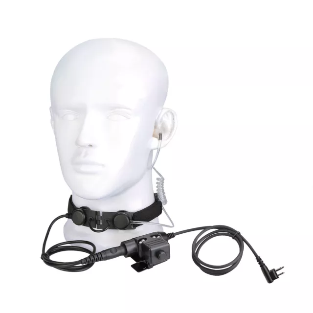 Tactical Throat Mic Headset PTT for Motorola GP300 /308 GP88 CLS1410 VL50 CP200